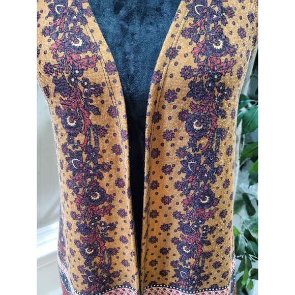 Est. 1946 Women Brown Polyester Sleeveless Casual Open Front Vest Size Large - Picture 3 of 12